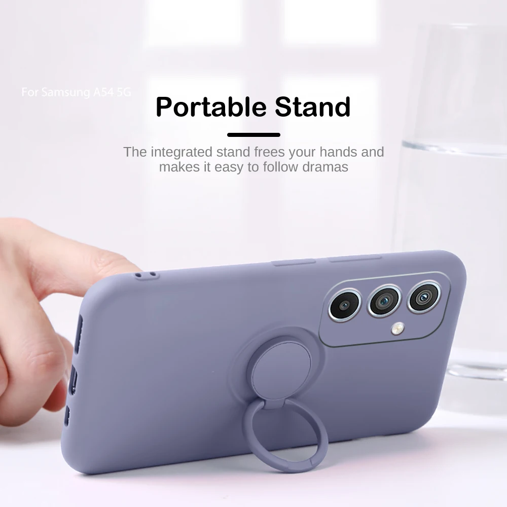 Liquid Silicone Magnetic Phone Case with Ring Holder