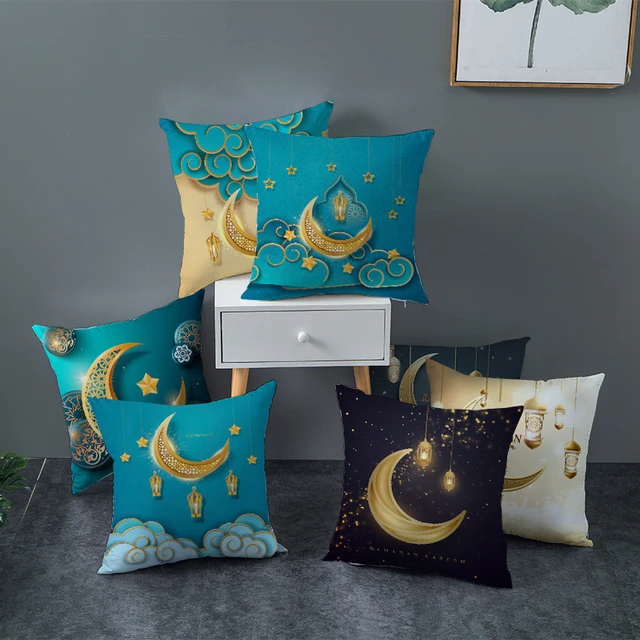 Housse de coussin décorative EID Mubarak, taie d'oreiller, décorations pour  la maison du Ramadan, décor musulman islamique pour Ramadan Kareem EID Al  Adha Ramadan - AliExpress