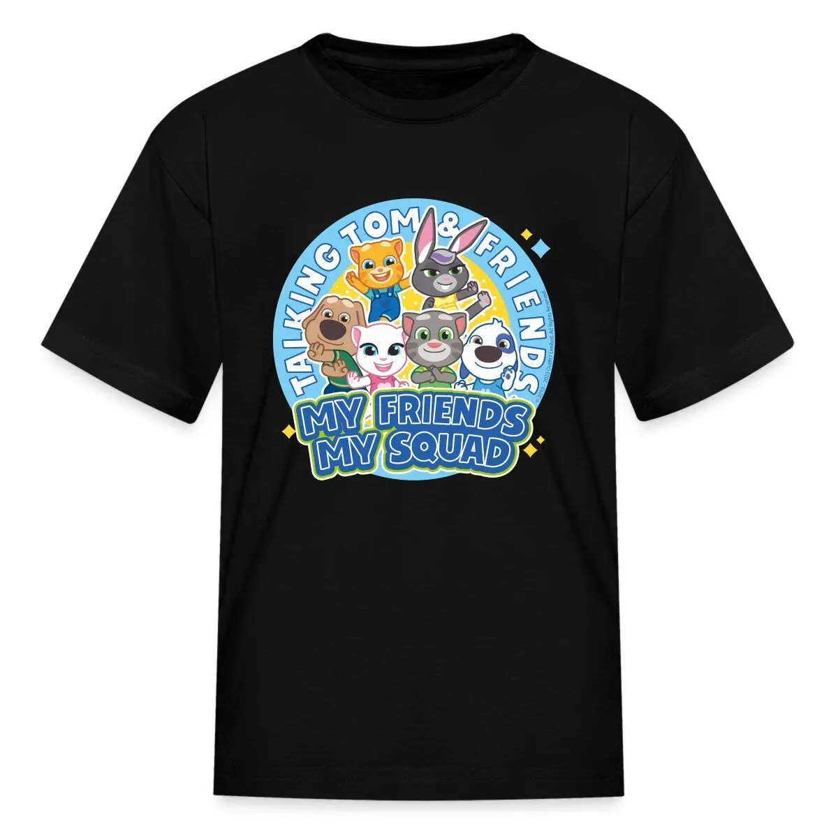 Talking Tom & Friends My Friends, T-Shirt Per Bambini My Squad Maniche Lunghe
