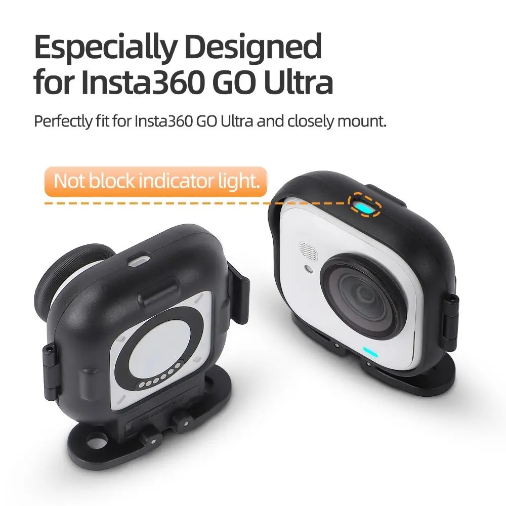 퀵 릴리스 수평 수직 마운트 접이식 보호 확장 어댑터 Insta360 Go Ultra용 경량 브래킷 프레임