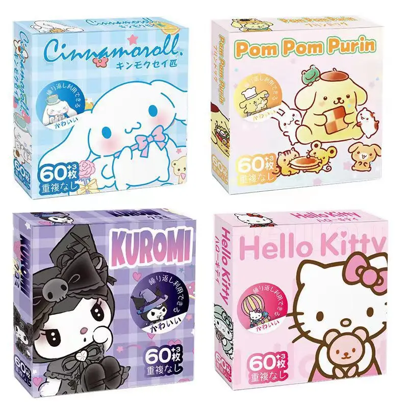 

Cute Sanrio Hand Tent Sticker Kuromi Mymelody Hellokitty Cinnamoroll Waterproof Stickers Material Decorative Stickers