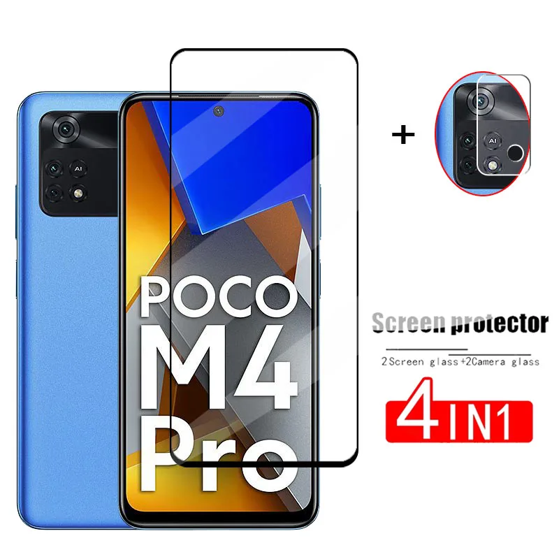 Full Cover Glass For Poco M4 Pro Screen Protector For Xiaomi Poco M4 Pro Tempered Glass Phone Protective Film Poco M4 Pro 4G for poco m4 pro 4g glass 9h full glue screen protector for poco m4 pro tempered glass for xiaomi poco m4 pro 4g nfc hd lens film