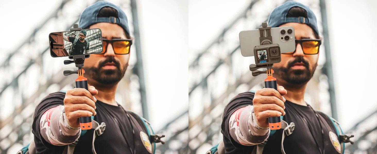 Soporte para teléfono Suptig, adaptador de montaje de Base para cámara de acción para teléfono Gopro DJI Action Insta 36