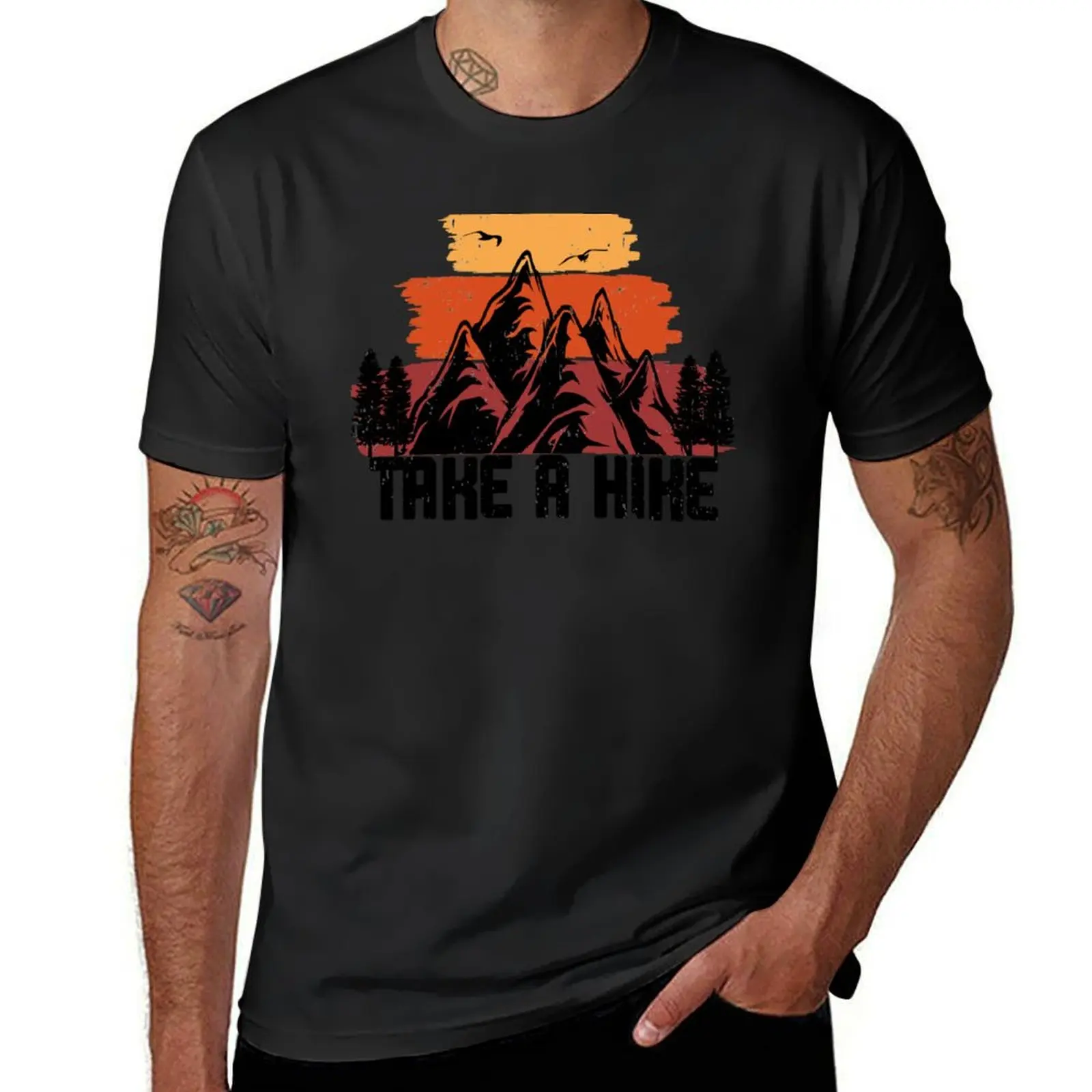 

Take a hike T-Shirt customs design your own hippie clothes oversized plus sizes heavy weight t shirts for men