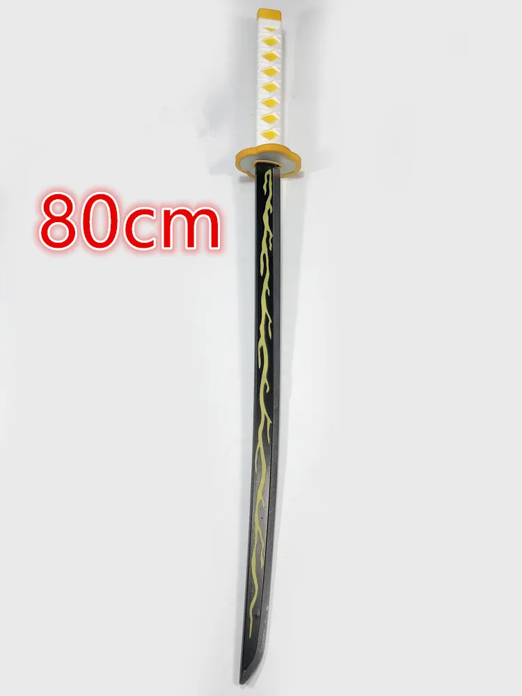 Anime Kimetsu No Yaiba Originale Katana Cosplay Arma Demon Slayer Spada Agatsuma Zenitsu Kyoujurou Tanjirou Spade 80Cm
