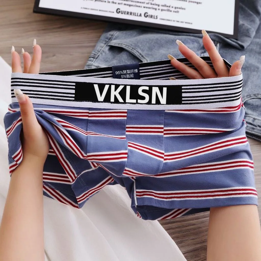 Men's Underwear Loose Breathable Quadrangle Pants Fashion Printed Traceless Flat Corner Panties