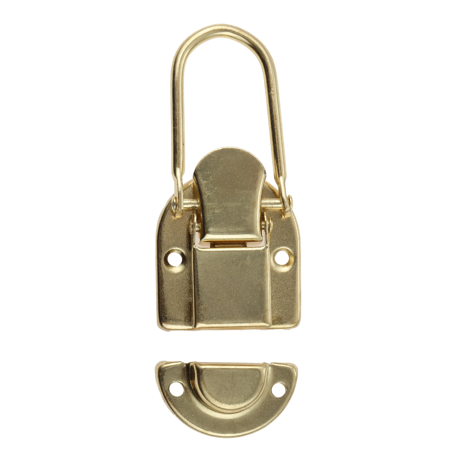 Description Picture 6 of item2 Pcs Gold Metal Lock Hasp Latch Clasp Toggle Buckle Luggage Guitar Flight Case Button Knot Drawbolt Closure Latch For Gift Box