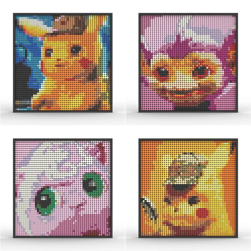 DIY 3D Mosaico Pintura de Animais, Gato, Leão, Tigre, Bloco de Construção,  Bordado, Home Wall Art, Pixel Ideas, Decoração Pop, Presente