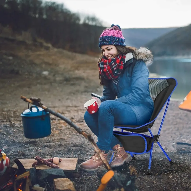Outdoor Folding Beach Chair Camping Light Moon Chair Aviation Aluminium Pipe Lazy Fishing Folding Gaming