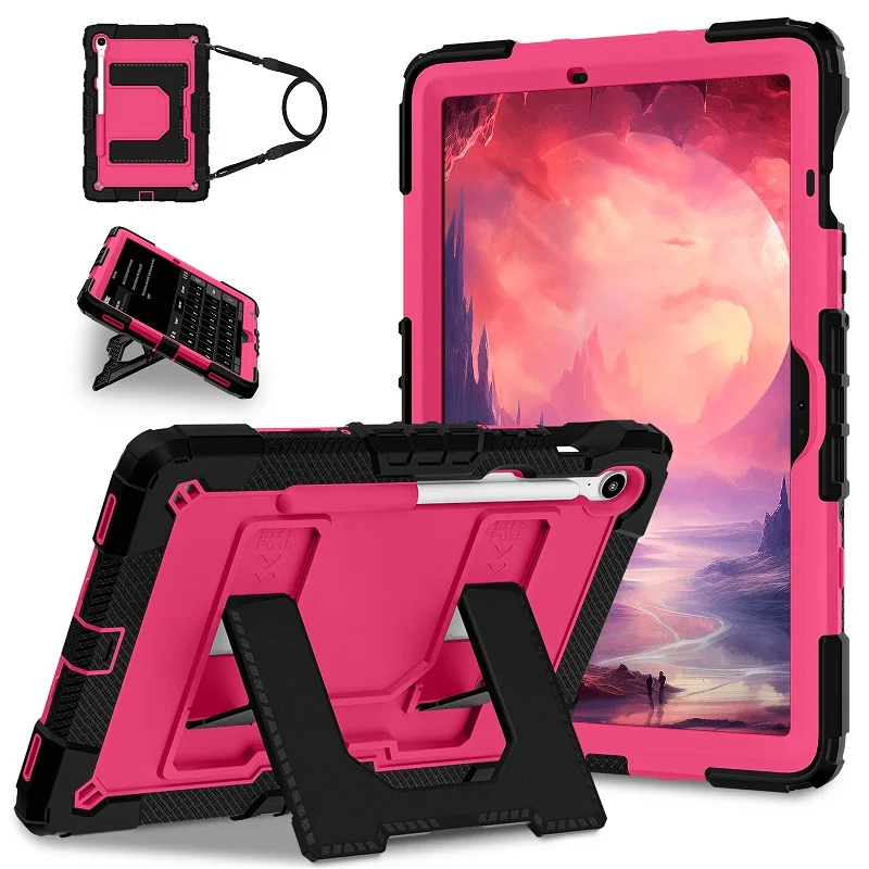 Shockproof Hybrid Tablet Case with Stand and Pen Holder