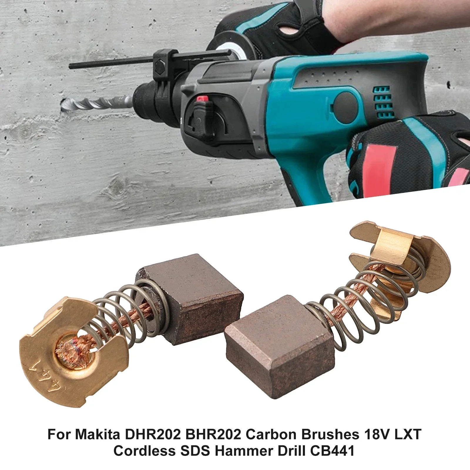 2pcs DHR202 BHR202 Carbon Brushes For 18V LXT Cordless SDS