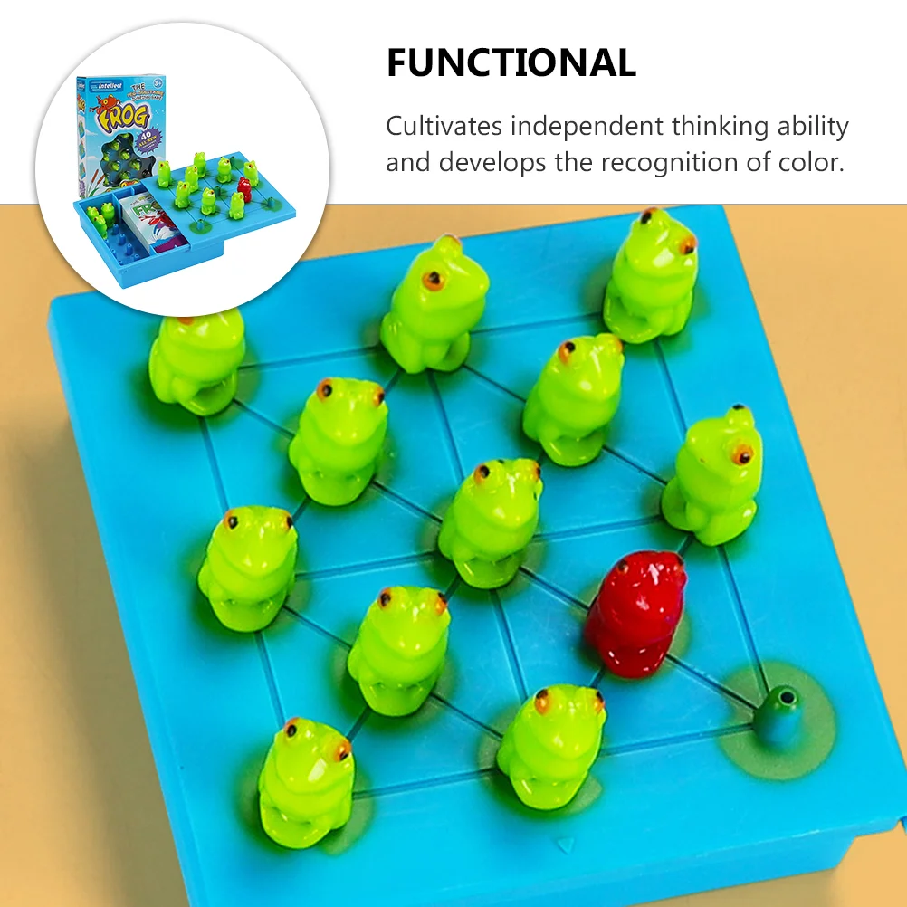 Frog Checkers Game Guessing Kids Toys Logical Thinking Intelligence Training Balance