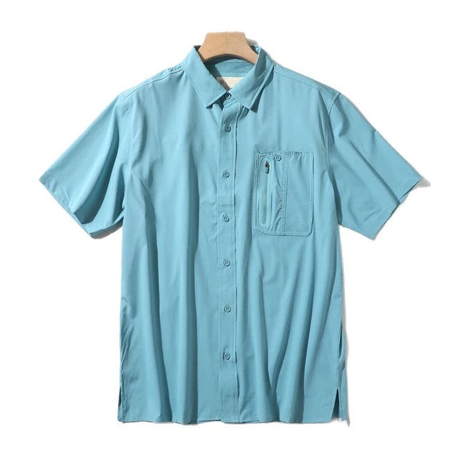 Men Fishing Shirts Short Sleeve Performance Fishing Shirt Fast Dry