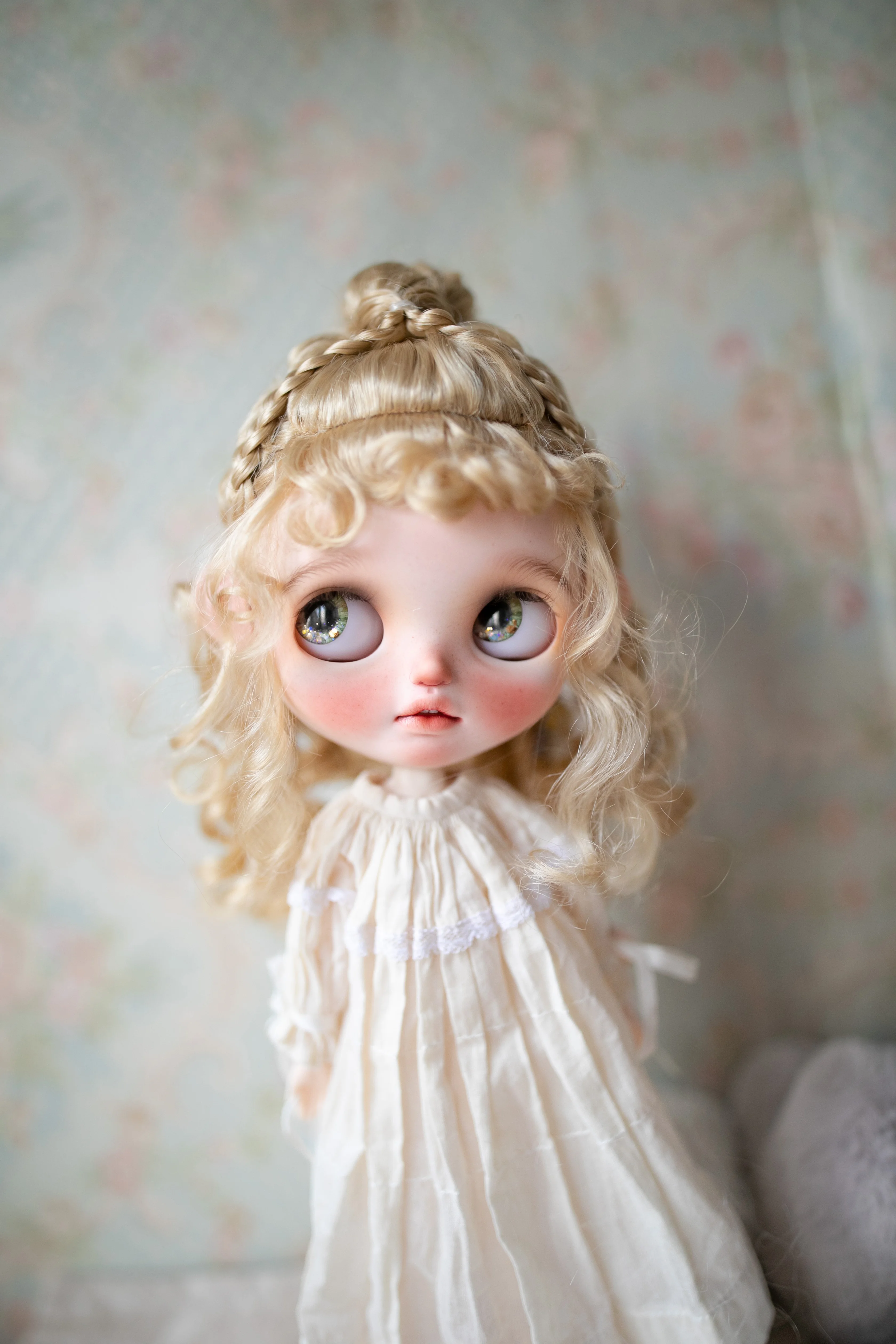 Blythes Doll Wig Suitable for 1/6 9-10in Size Fashionable New Mohair Styling Wool Wig Retro Palace Style Women's Brown Powder