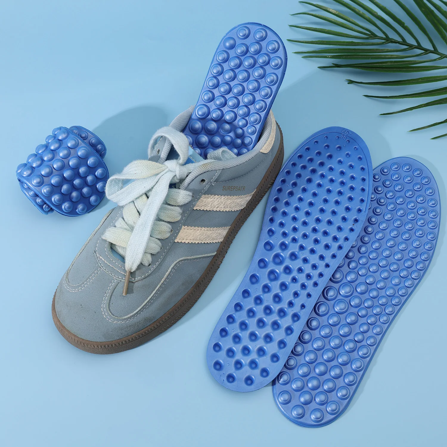 5pairs Unisex Massage Point Insoles Foot Acupressure Enhanced Magnetic for Pain Relief Insoles Soft Sports Casual Shoes Sole