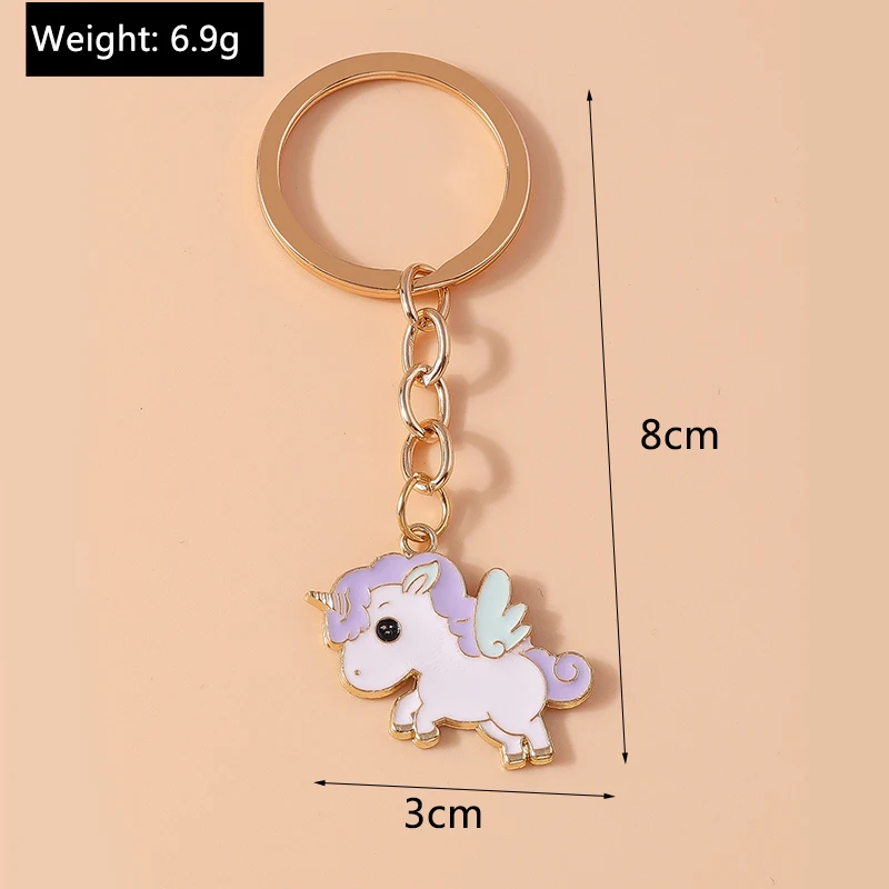 Aihua Niedliche Emaille Cartoon Tier Hund Bär Schlüsselanhänger Panda Ente Schlüsselring Auto-Schlüsselhalter Handtaschenanhänger DIY Schmuck Geschenke – Detail 11
