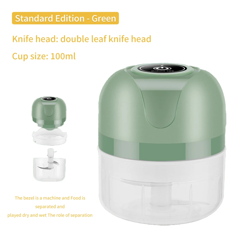 Rechargable Garlic Chopper Paste Machine Meat Grinder Mincer Auxiliary Food Machine Chili Vegetable Crusher Masher Kitchen Tools