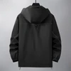 Black Windbreak Cargo Jacket Men Hooded Coat Plus Size 12XL Fashion Casual Solid Color Jackets Big Size 12XL Coats Male 2