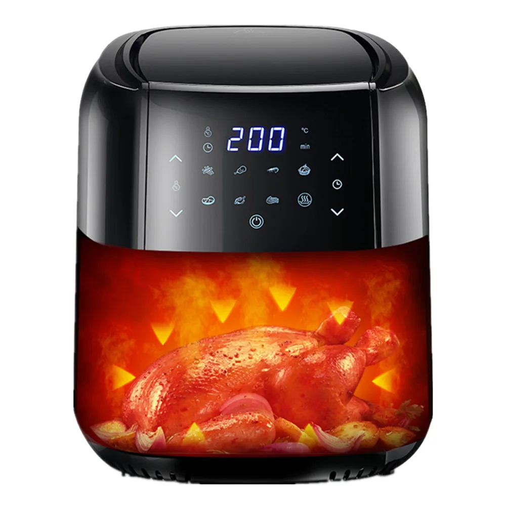 Large Capacity Elecrtric Air Fryer 6L Household Air Deep Fryer Multi-function Chicken Frying MachineLow Fat Fries Machine