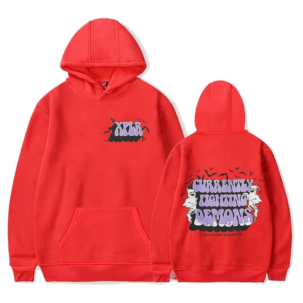 

Толстовка XPLR с изображением драющихся демонов, худи, Sam and Colby, для косплея на Хэллоуин, свитшот с длинным рукавом для женщин и мужчин, модная одежда