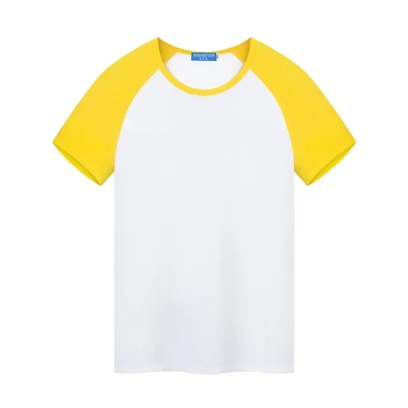 Sublimation Blank T-shirt Modal Raglan Solid Color Round Neck Short Sleeve Advertising Cultural Shirt Summer Clothing 2