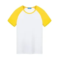 Sublimation Blank T-shirt Modal Raglan Solid Color Round Neck Short Sleeve Advertising Cultural Shirt Summer Clothing 2