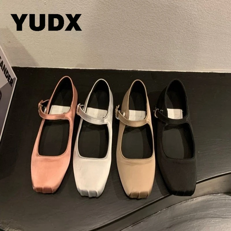 High Board 2023 New Miu Miao Bow One-strap With Drill With Flat High Heel  Ballet Shoes Mary Jane Single-layer Shoes - Flats - AliExpress