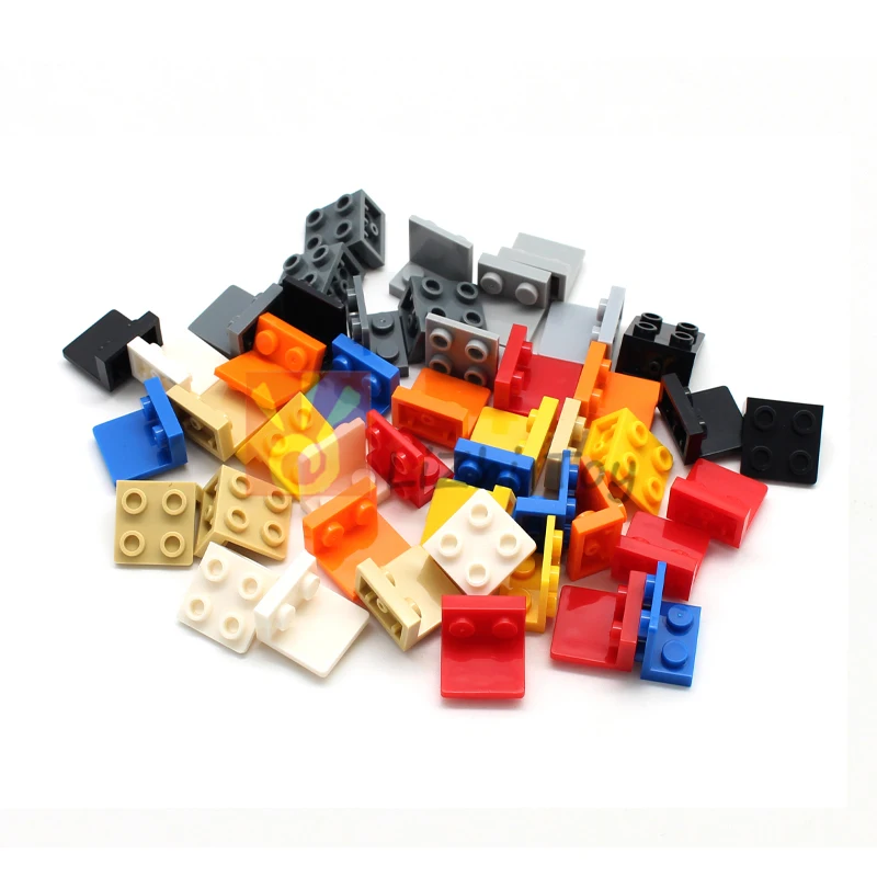 50개 MOC 베이스 플레이트 99207 브래킷 1x2-2x2 인버티드 빌딩 블록 DIY 호환 피규어 스탠드 디스플레이 조립 브릭 장난감