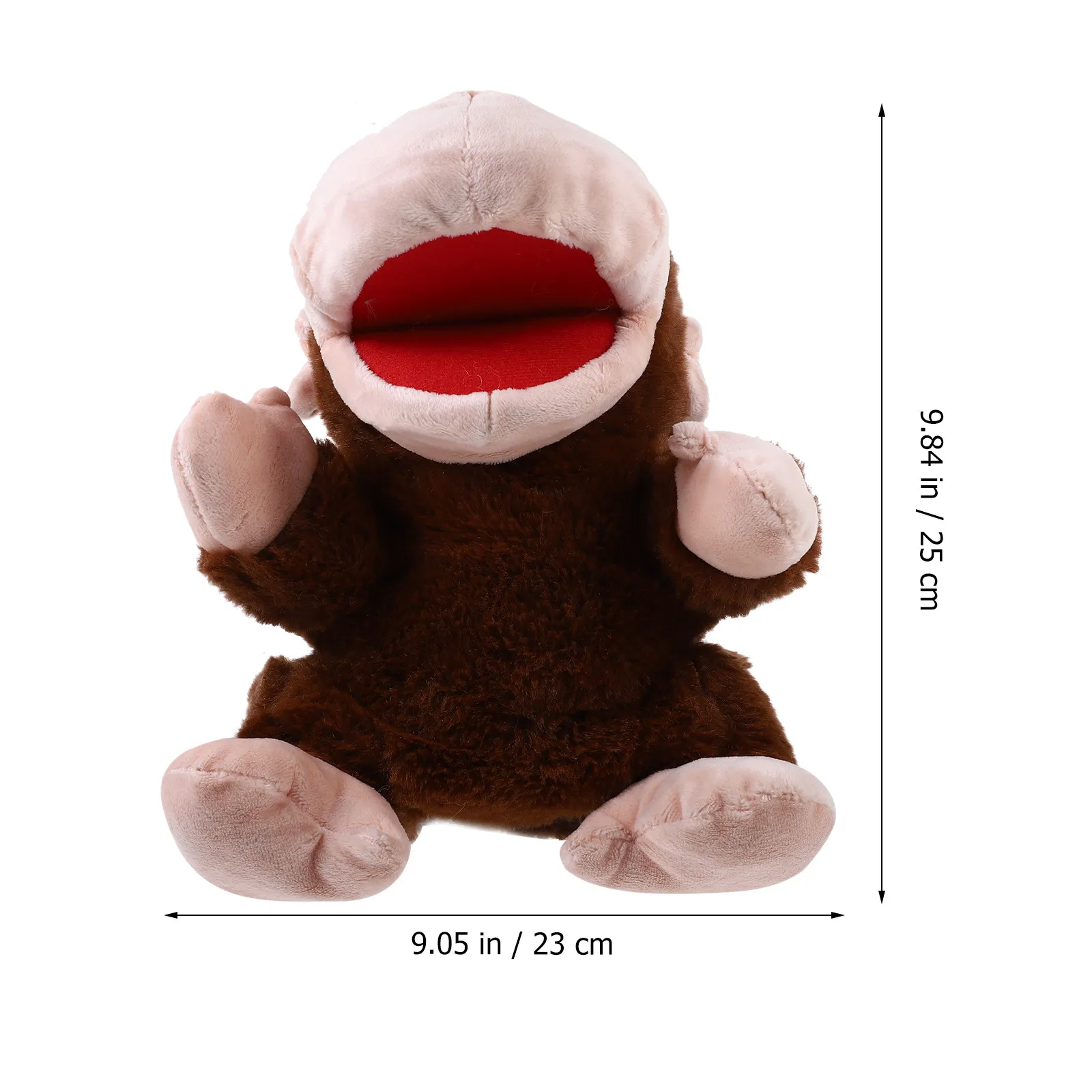 원숭이 손인형 부드러운 촉감의 움직이는 입으로 이야기를 전달하는 역할극 부모-자녀 상호관계 교육용 동물 인형