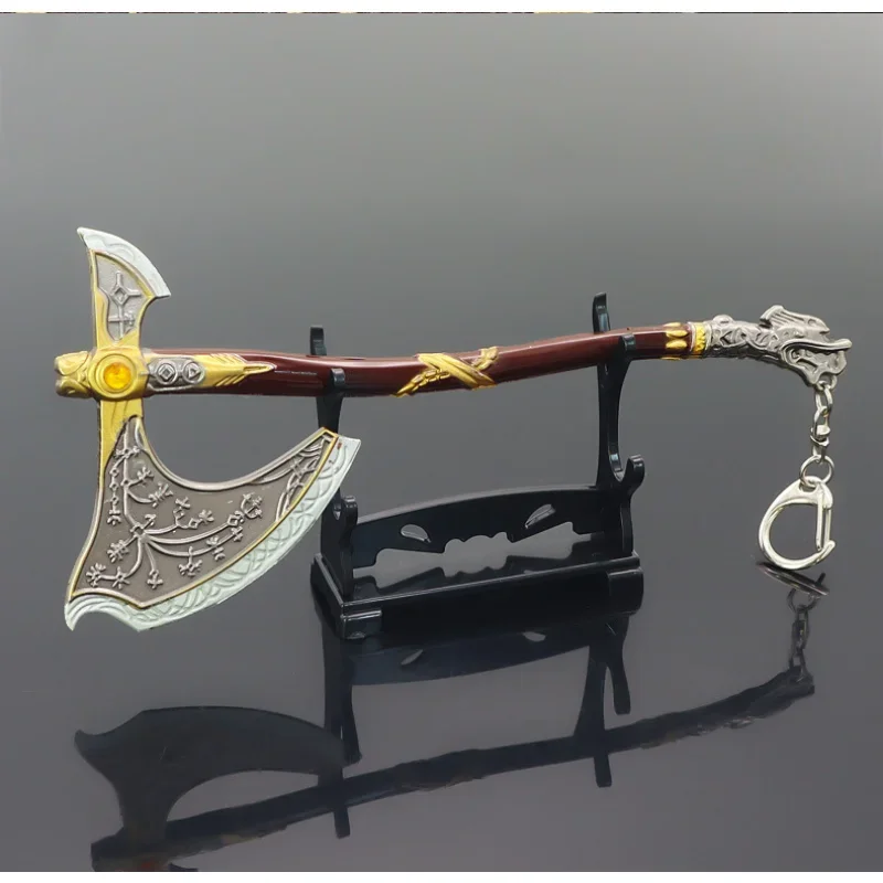 God of War Weapons The Leviathan Axe Kratos Weapon Keychain 18cm Game Peripheral Katana Metal Sword Keychain Gifts Toys Boys 6