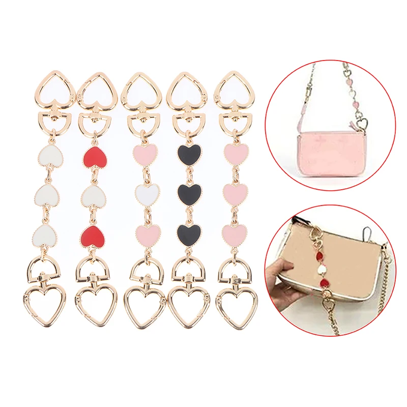 

1PC 17cm Short Bag Chain Strap Extender Imitation Pearl Bead Replacement Chain Strap for Purse Clutch Handbag