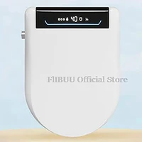 ฝาครอบที่นั่งชักโครกโถชําระล้างอัจฉริยะพร้อมรีโมทไร้สายหลายโหมดสเปรย์ที่นั่งอุ่นน้ําอุ่นเครื่องเป่าลมฝาห้องน้ํายาว 1