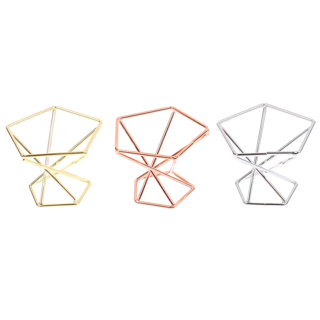 3Pcs Bracket Virágkosár -Állvány Minimalista Geometriai Fém Növényi Kiállítás