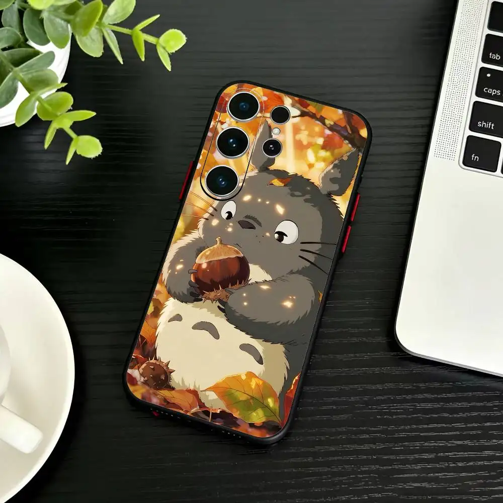 Cartoon R-Totoro-ES Black Soft Phone Case