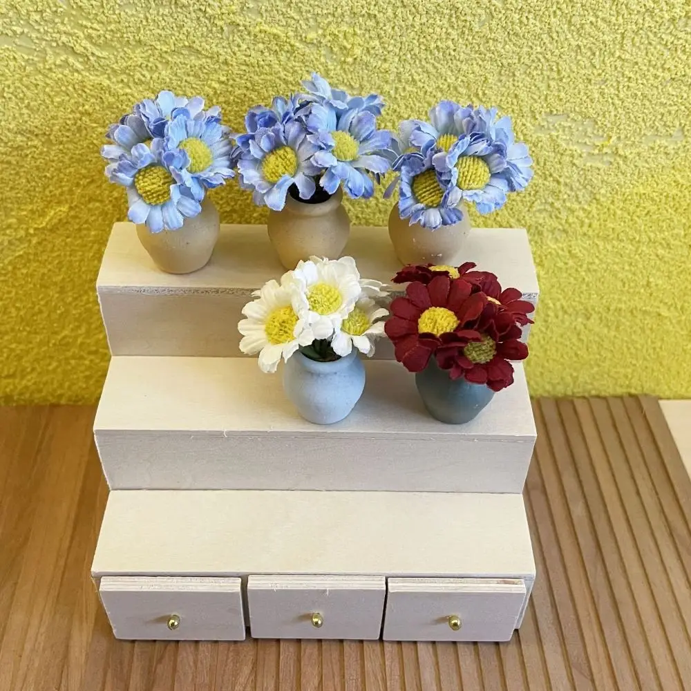 

1: 12 хлопковая кукла ромашки высокое качество 3 цвета Миниатюрная модель имитация керамической ромашки OB11 украшение для куклы/кукольного домика