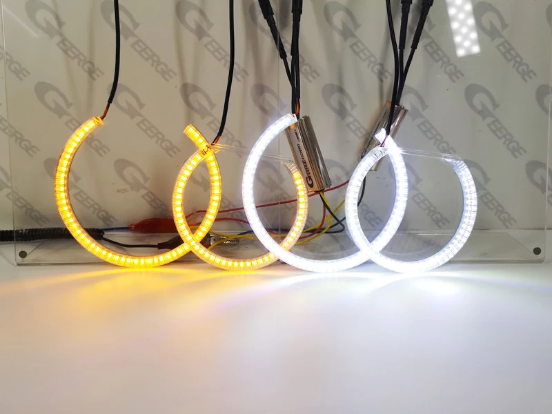 BMW 5 시리즈 E60 E61 LCI 528i 530i 535i 550i M5 울트라 브라이트 스위치백 DRL 방향지시등 SMD LED 엔젤 아이즈 키트 헤일로 링