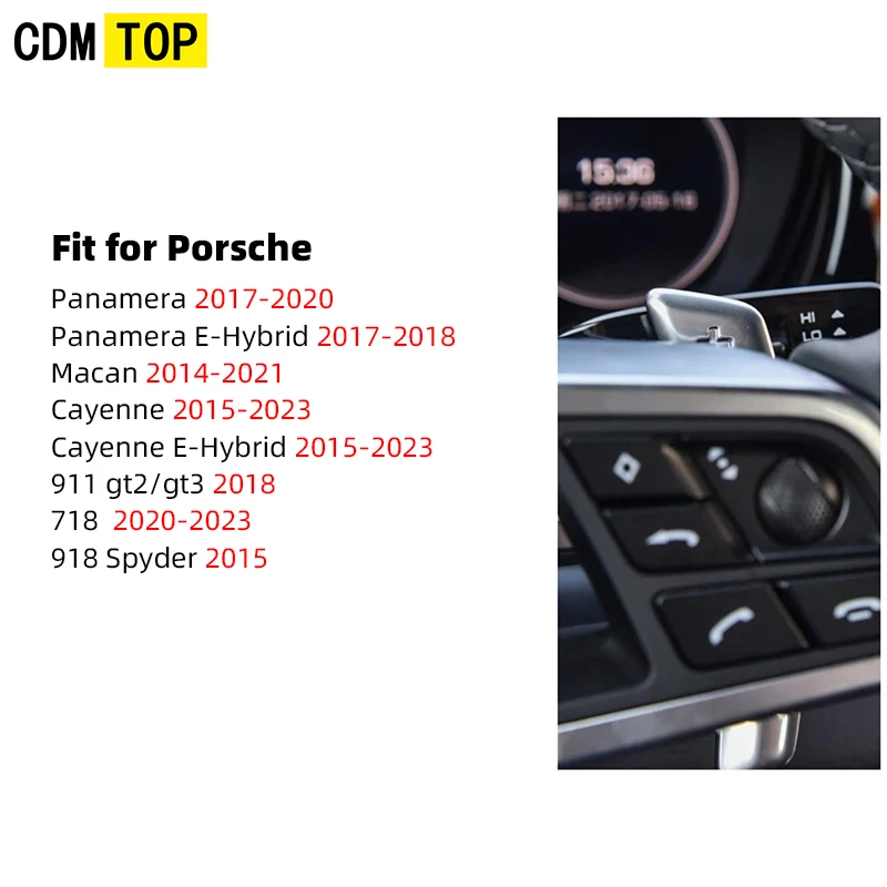 Estensioni Per Paddle Al Volante In Fibra Di Carbonio - 2 Pezzi - Per Porsche Macan, Cayenne, 911, 718, 918 - Autoadesive - 2