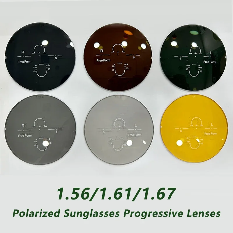 

Sunglasses Polarized Progressive Lenses 1.50/1.56/1.61/1.67CR39 Optical Prescription Sunglasses Lenses UV Men Women