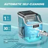 Ice Cube Maker Machine Countertop, 2 Ways to Add Water, 45Lbs/Day 24 Pcs Ready in 13 Mins, Self-Cleaning Portable Compac 6