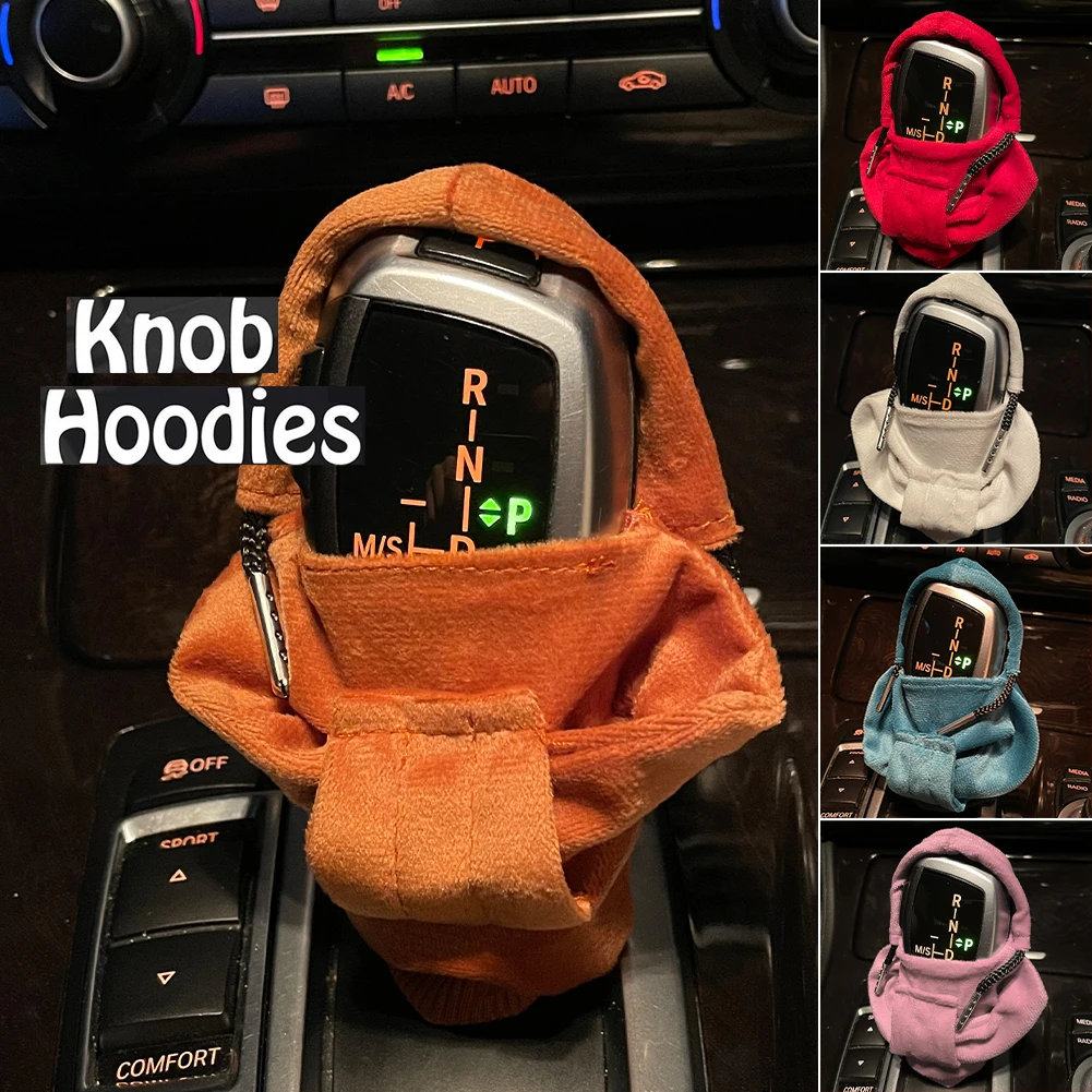 

Universal Car Gear Shift Cover Gear Handle Knob Hoodie Decoration for Manual Automatic Car Shift Lever Interior Decor Accessory