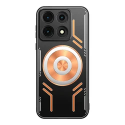 Graphene Cooling Metal Magnetic Phone Case with Red Copper Heat Dissipation Cover for Lenovo Legion Y70(2026) (A)