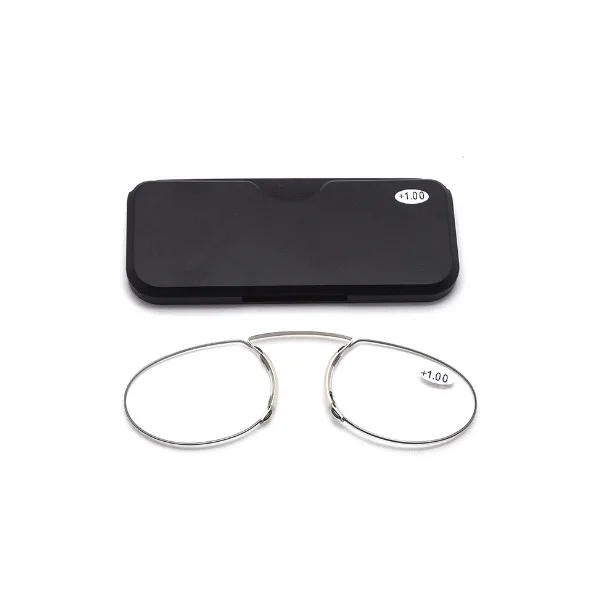 Rimless Nose Clip On Reading Glasses Mini Portable Legless Lazy Glasses Men Women Presbyopic Magnifying +1.0-+3.0