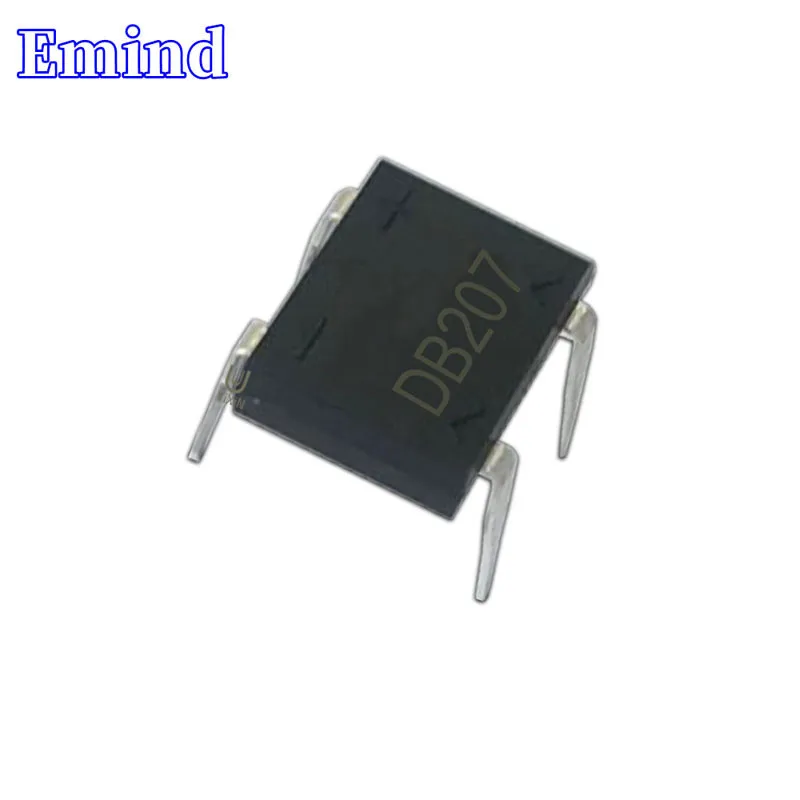 30/50Pcs DB207 DIP Bridge Rectifier DIP-4 Rectifier Bridge Stack 2A/1000V DB Footprint