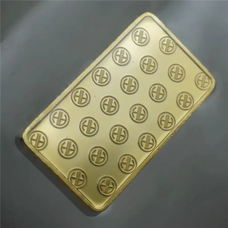 Credit Suisse issues gold nuggets, foreign commemorative 24k gold coins, foreign currency square plated nuggets