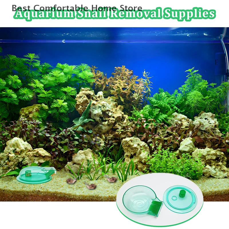 Aquarium Snail Trap Plastic Snail Catcher For Freshwater Fish Tank Green Catch Box