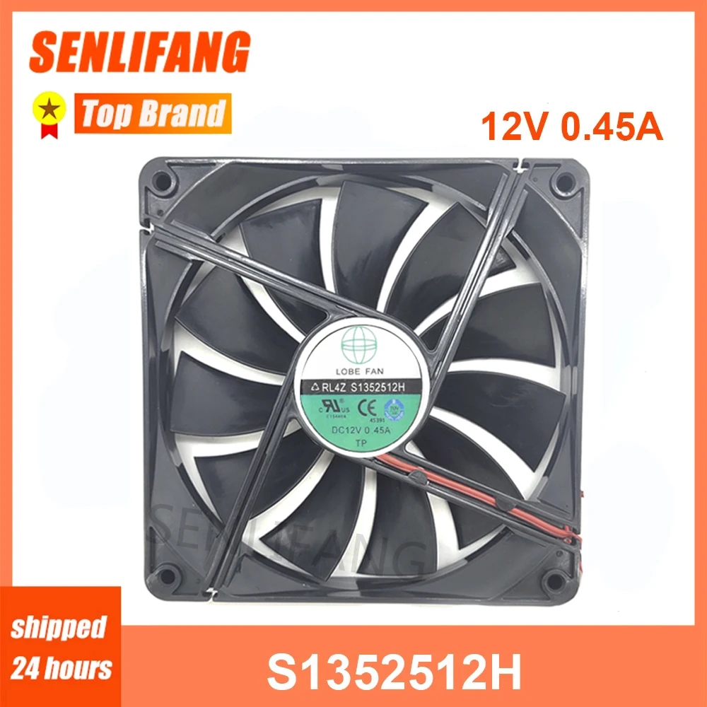 Ventilador de Refrigeração de Energia de Chassis S1352512h dc 12v 0.45a Linhas para Globe Fan Rl4z 135x135x25 mm Novo