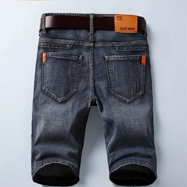 Short en jean homme été mince droit classique concepteur affaires jean court marque vêtements Stretch coréen décontracté homme Shorts 1