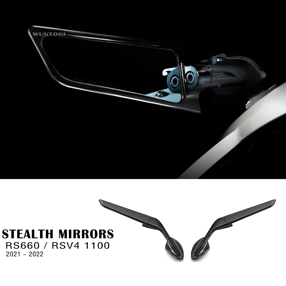 

Motorcycle Mirrors For Aprilia RS660 RS 660 RSV4 1100 Stealth Mirrors Sports Winglets Mirror Kit Adjustable Mirrors Wing Mirrors