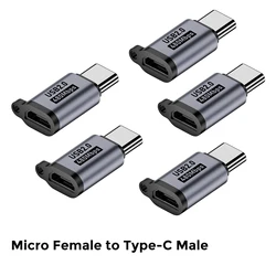 High - Speed Type C Female to Mini USB Male Adapter for Fast Charging and Data Transfer (Micro to Type C x5)