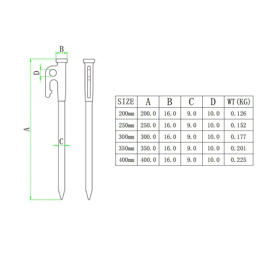 4 Packs Of Stainless Steel 420 Outdoor Tomb Tent Ground Nails Camping Ground Nails Anti Falling Tent tent pegs
